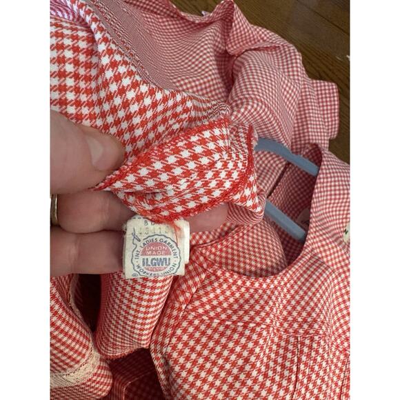 Vtg Saks Fifth Avenue Albert Nipon Red Gingham Picnic Dress & Blazer Plaid Sz M - Picture 5 of 14